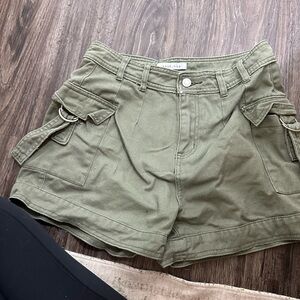 Angel Kiss Sage Green Cargo Shorts